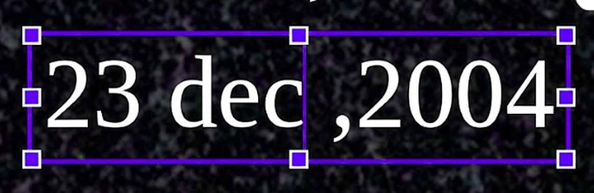 Double-click a text element to edit it.